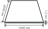 Лист нержавеющий  1,2х1000х2000 мм.  AISI 201 (12Х15Г9НД) холоднокатаный,  рифленый,  чечевица, давленный