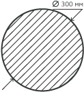 Круг нержавеющий (пруток) 300х3000 мм.  AISI 316Ti (08Х17Н13M2T) горячекатаный, матовый
