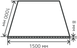 Лист нержавеющий  8х1500х1000 мм.  AISI310S (10Х23Н18) горячекатаный,  матовый